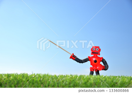 一張人工智慧機器人在藍天下演講的圖片 一張人工智慧機器人在藍天下演講的圖片 133600866