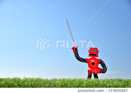 一張人工智慧機器人在藍天下演講的圖片 一張人工智慧機器人在藍天下演講的圖片 133600867