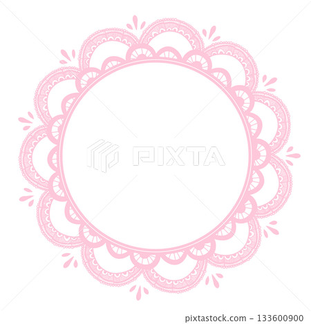 Light pink cute circular lace Light pink cute circular lace 133600900