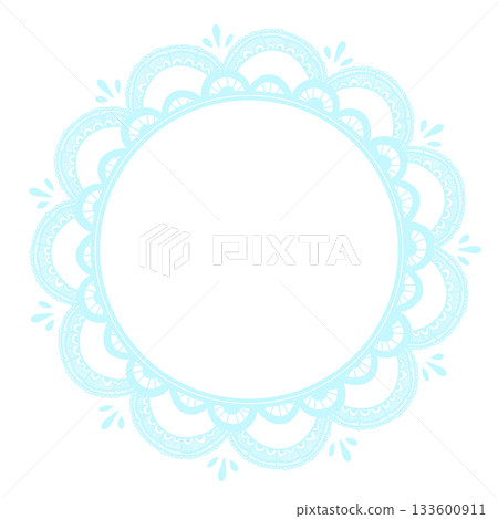 Cute light blue circular lace Cute light blue circular lace 133600911