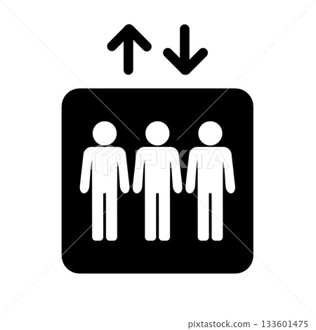 Elevator mark pictogram illustration 133601475