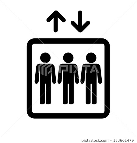 Elevator mark pictogram illustration 133601479