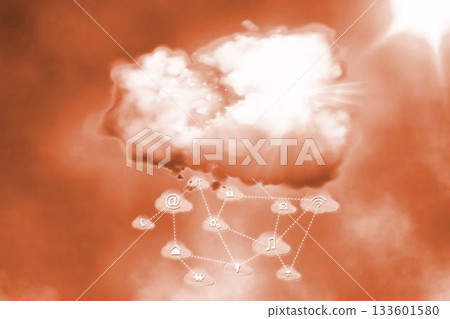 Cloud computing background 133601580