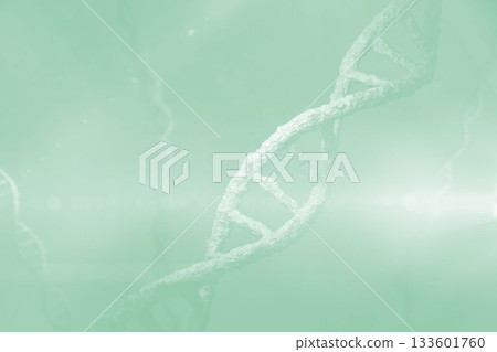 DNA strands on green background 133601760