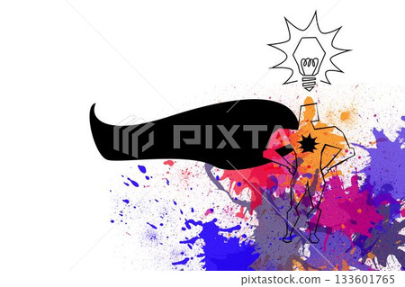 Comic superman over splashes 133601765