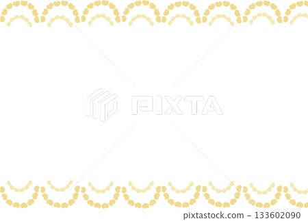 A semicircular frame of pale yellow hearts 133602090