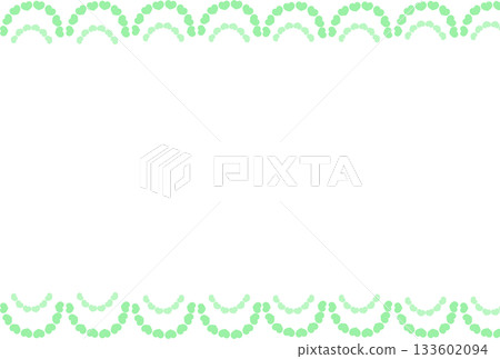 A semicircular frame of pale green hearts A semicircular frame of pale green hearts 133602094