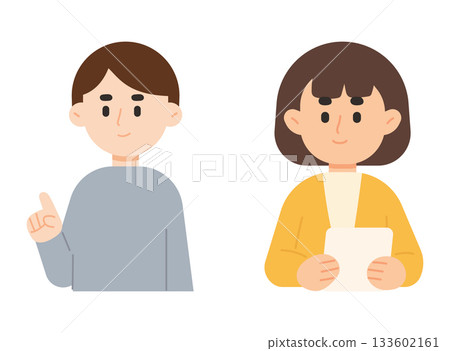 Set of flat cartoon illustration of office worker working on laptop computer. Co-working and working space concept Set of flat cartoon illustration of office worker working on laptop computer. Co-working and working space concept 133602161