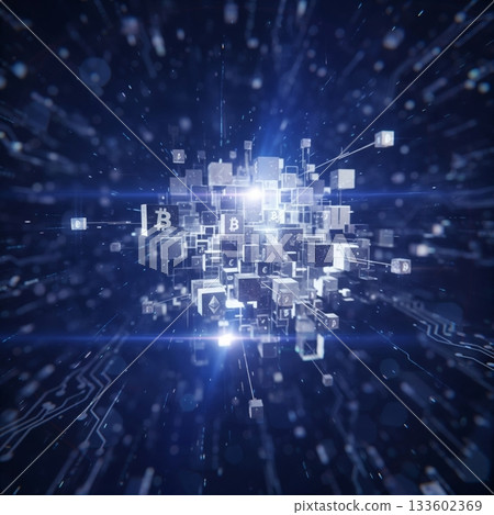 區塊鏈形象 133602369