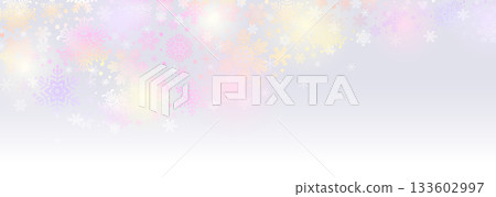 A fantastic winter background illustration in warm colors: snowflake illumination 133602997