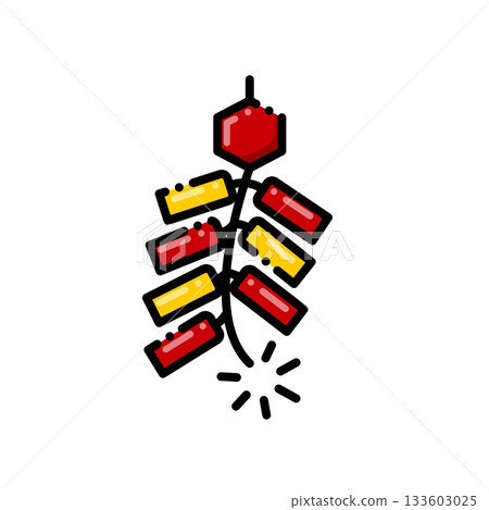 One skewer of joy, a red and yellow whip, a spark of a burning flame, a very old taste! Suitable for past years, celebrations, openings and festivals designs One skewer of joy, a red and yellow whip, a spark of a burning flame, a very old taste! Suitable for past years, celebrations, openings and festivals designs 133603025