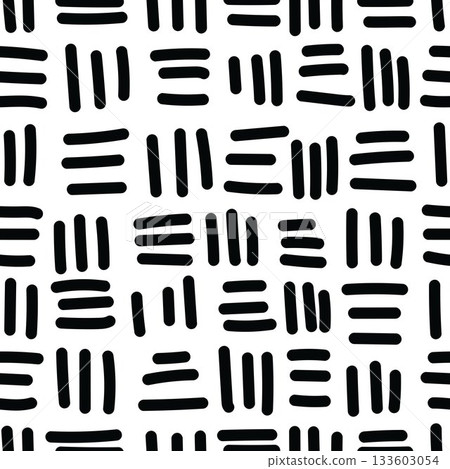 ABSTRACT BLACK AND WHITE seamless pattern simple modern clean background ornament element design wallpaper backdrop modern minimalist decorative texture hand drawn 133603054