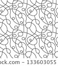 ABSTRACT BLACK AND WHITE seamless pattern simple modern clean background ornament element design wallpaper backdrop modern minimalist decorative texture hand drawn 133603055