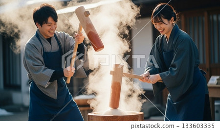 做年糕的男人和女人 133603335