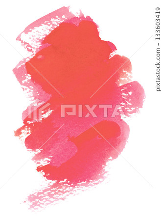 褪色的水彩顏料（紅色） 133603419