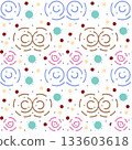 seamless pattern with gift boxes and dots 133603618
