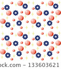 seamless pattern with gift boxes and dots 133603621