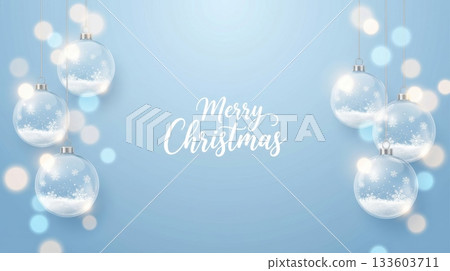 Transparent Christmas Ornaments Background 133603711