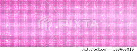 Disco ball pattern background with pink mosaic 133603819
