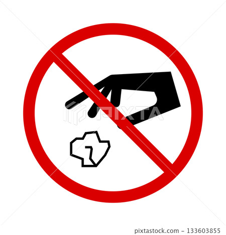 禁止亂丟垃圾圖標 133603855