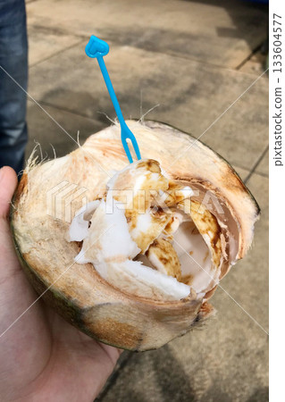 Guam Two Lovers Point Coconut Squid Sashimi 133604577