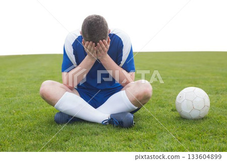 Football player feeling loss 133604899