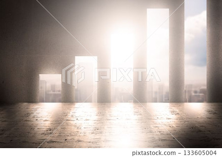 Cityscape background in graph shape 133605004