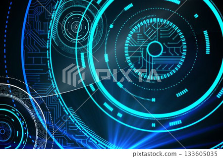 Futuristic technological background 133605035
