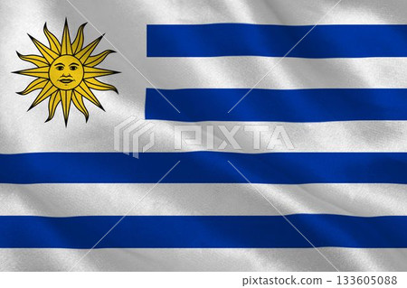 Digitally generated uruguay national flag 133605088