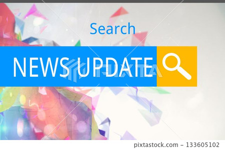 Logo of a search bar in which NEWS UPDATE is written 133605102