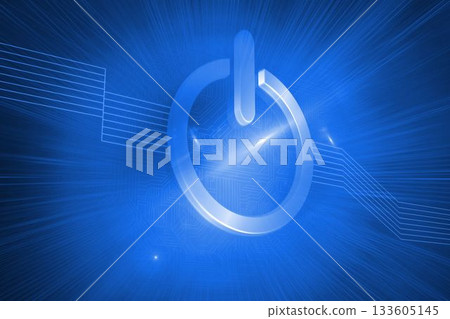 Digitally generated turn off button Digitally generated turn off button 133605145