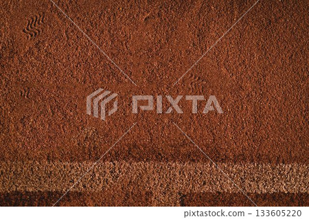 Close-up of brown sports ground Close-up of brown sports ground 133605220