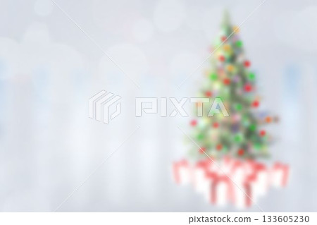 Blurry christmas tree in room Blurry christmas tree in room 133605230