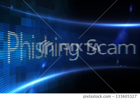 Phishing scam on digital screen 133605327