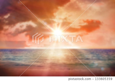 Beach against cloudy sky Beach against cloudy sky 133605359