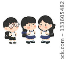 Illustration of Students Wearing School Uniforms 133605482