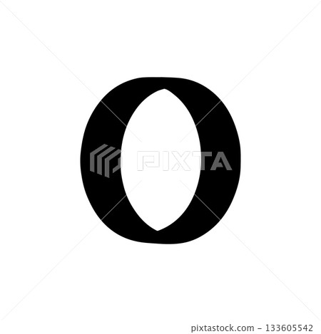 oval shape silhouette icon geometric symbol simple design illustration 133605542