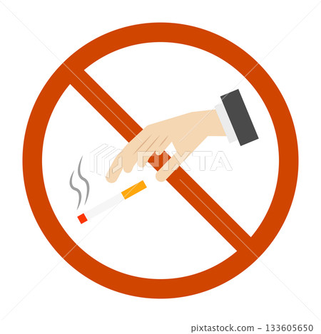 No cigarette littering sign 133605650