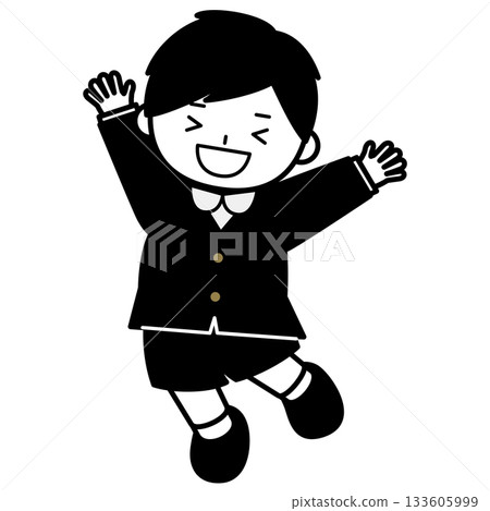 Boy jumping with joy Boy jumping with joy 133605999