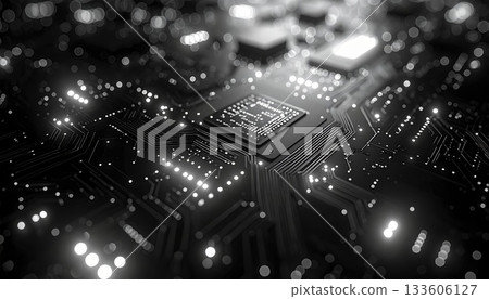 人工智慧圖像：電子電路特寫 133606127