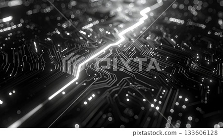 人工智慧圖像：電子電路特寫 133606128