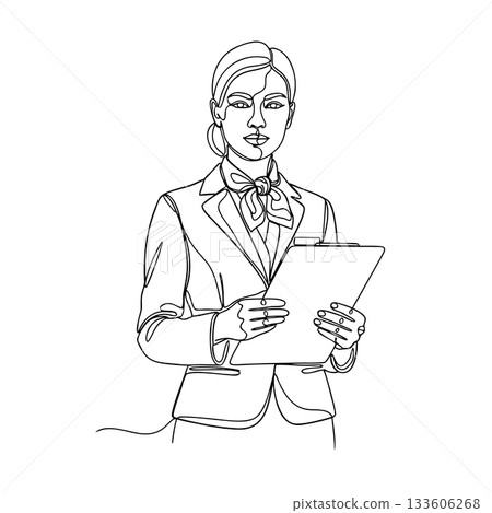 戴著胸衣的女人（線條畫） 133606268