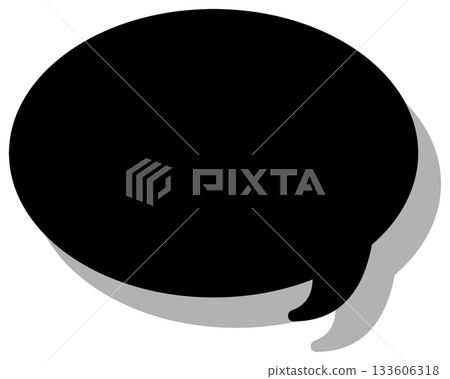 Simple color speech bubble round shape Simple color speech bubble round shape 133606318