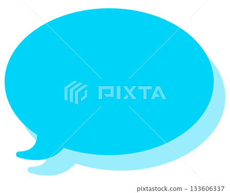 Simple color speech bubble round shape 133606337