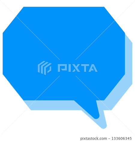 Simple color speech bubble - octagonal with corners 133606345