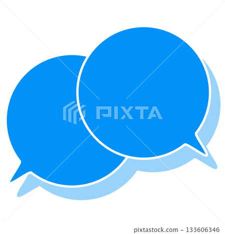 Simple color speech bubbles overlapping conversations 133606346