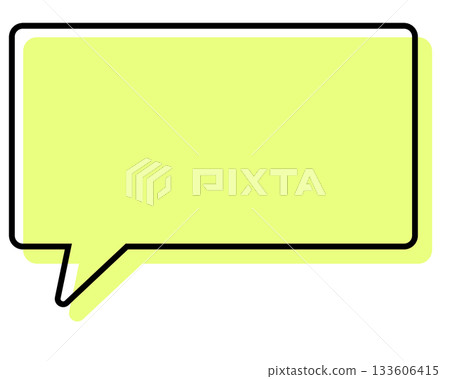 線條錯置的簡單對話泡泡 - 長方形 線條錯置的簡單對話泡泡 - 長方形 133606415