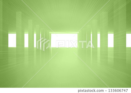 Bright green room with windows Bright green room with windows 133606747