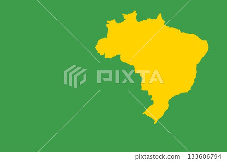 Yellow brazil outline on green Yellow brazil outline on green 133606794