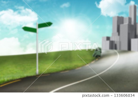 Road by buildings against sky 133606834